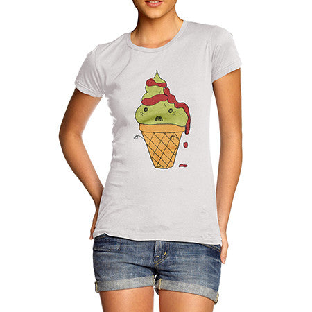 Womens Zombie Ice Cream T-Shirt