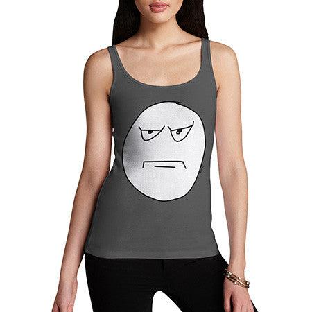 Women's Grumpy Face Meme Tank Top