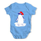 Penguin With Santa Hat Baby Grow Bodysuit