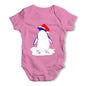 Penguin With Santa Hat Baby Grow Bodysuit