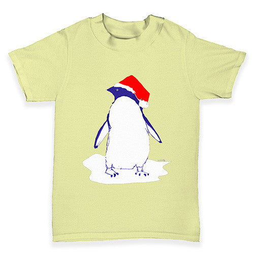 Penguin With Santa Hat Baby Toddler T-Shirt