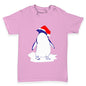 Penguin With Santa Hat Baby Toddler T-Shirt