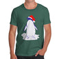 Men's Penguin With Santa Hat T-Shirt