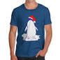 Men's Penguin With Santa Hat T-Shirt