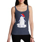 Women's Penguin With Santa Hat Tank Top