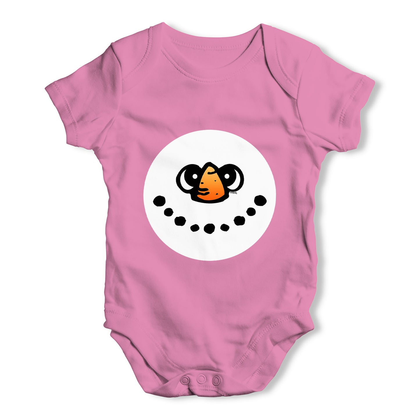 Snowman Face Baby Grow Bodysuit