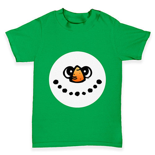 Snowman Face Baby Toddler T-Shirt