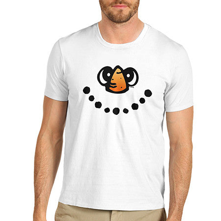 Men's Snowman Face T-Shirt
