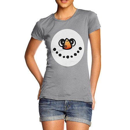 Women's Snowman Face T-Shirt