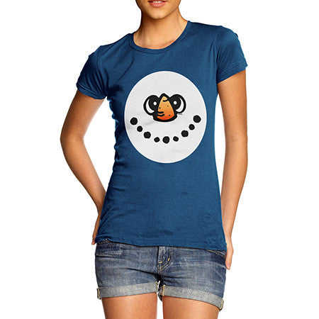 Women's Snowman Face T-Shirt