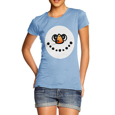 Women's Snowman Face T-Shirt