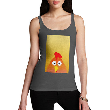 Women's Spring Chicken Dark Grey Tank Top