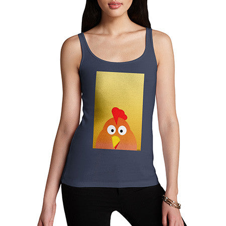 Women's Spring Chicken Navy Tank Top