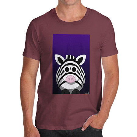 Men's Fat Zebra Burgundy T-Shirt