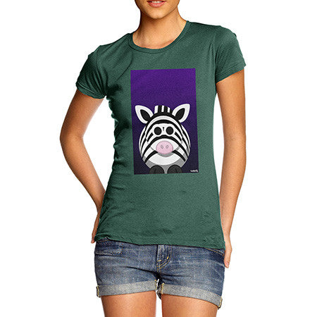 Women's Fat Zebra Bottle Green T-Shirt