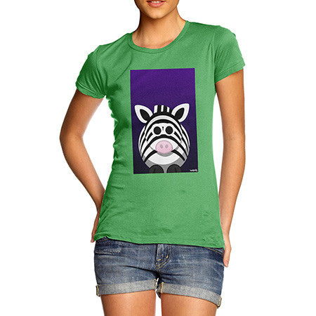 Women's Fat Zebra Green T-Shirt