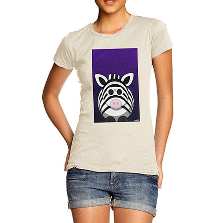 Women's Fat Zebra Natural T-Shirt