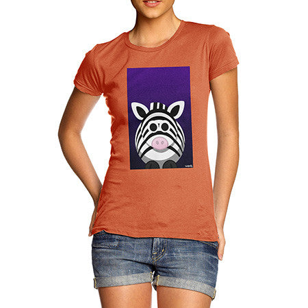 Women's Fat Zebra Orange T-Shirt