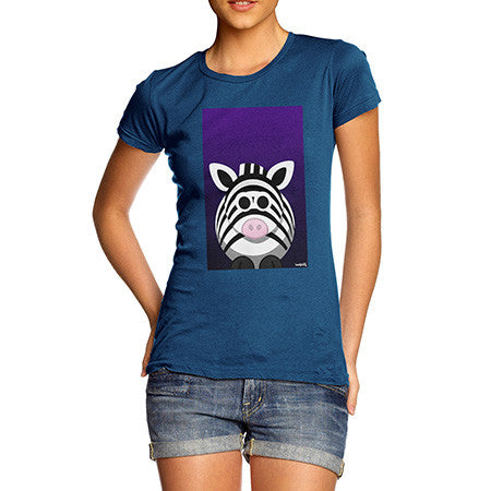 Women's Fat Zebra Royal Blue T-Shirt