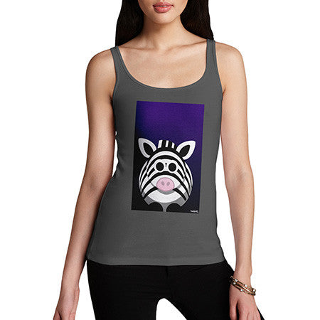 Women's Fat Zebra Dark Grey Tank Top