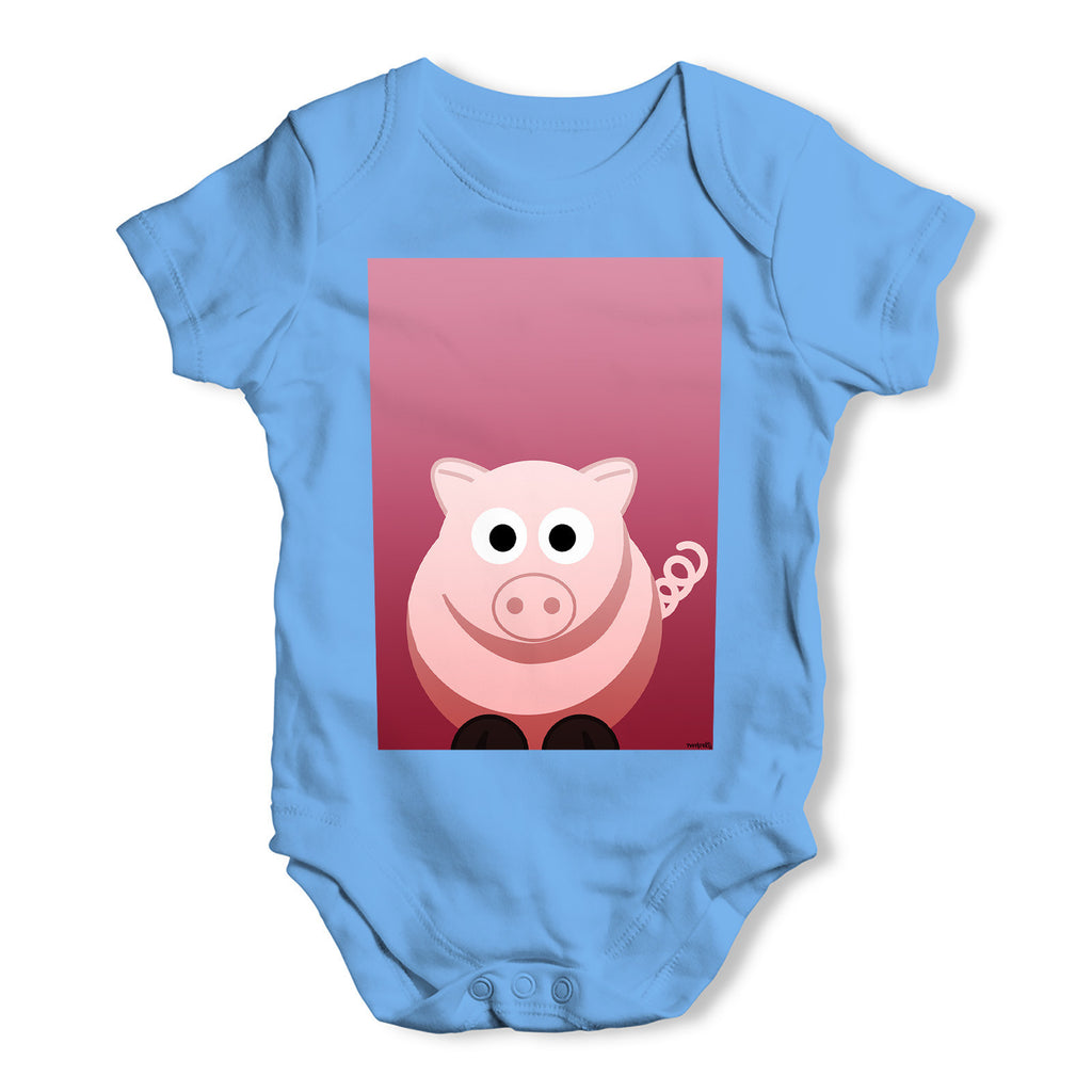 Pink Pig Baby Grow Bodysuit