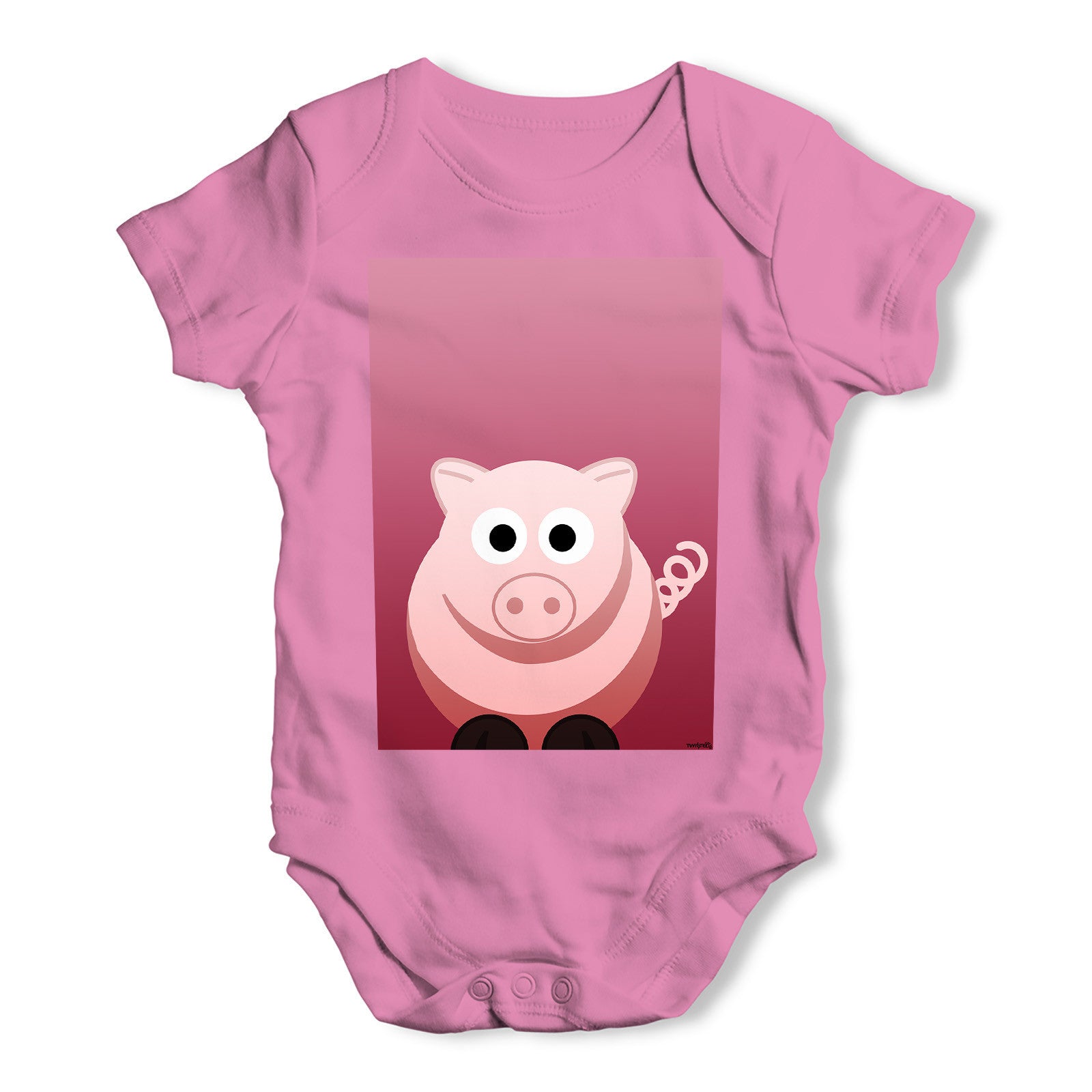 Pink Pig Baby Grow Bodysuit