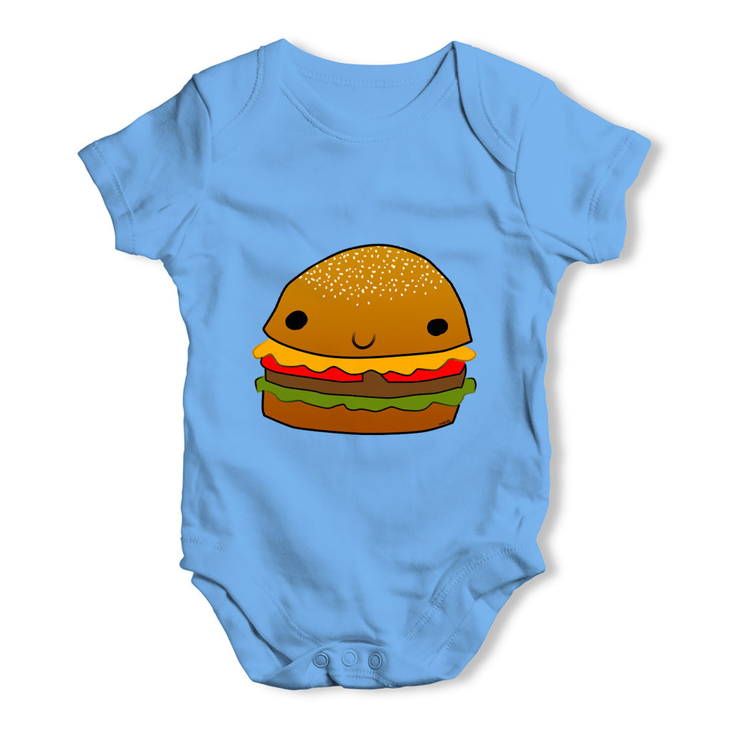 Smiling Cheese Burger Baby Grow Bodysuit