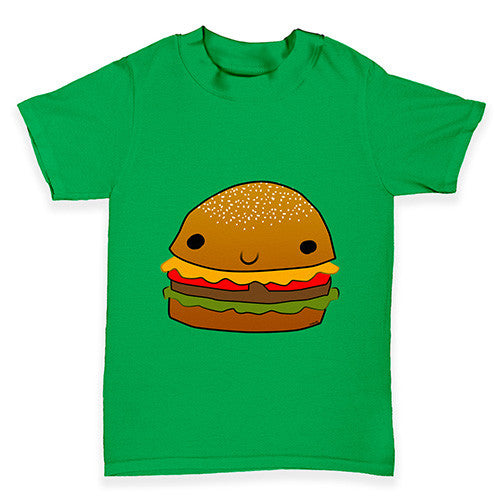 Smiling Cheese Burger Baby Toddler T-Shirt