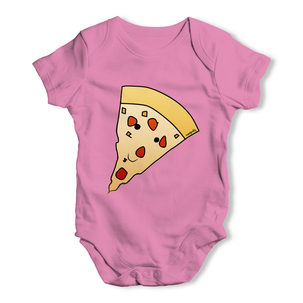 Smiling Pizza Slice Baby Grow Bodysuit