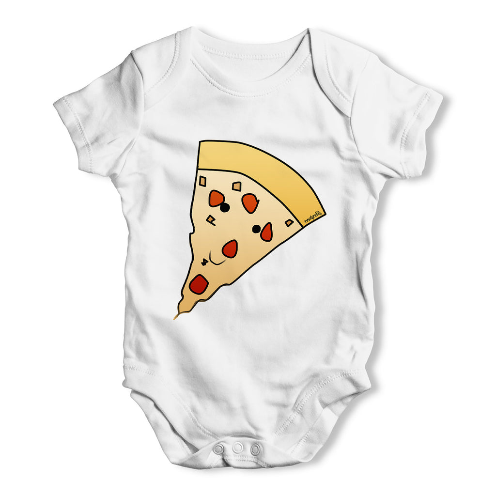Smiling Pizza Slice Baby Grow Bodysuit
