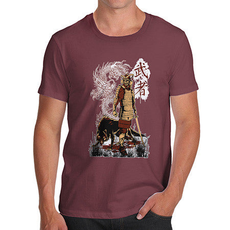 Men's Japanese Samurai Dragon Wolf T-Shirt