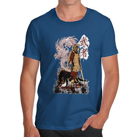 Men's Japanese Samurai Dragon Wolf T-Shirt