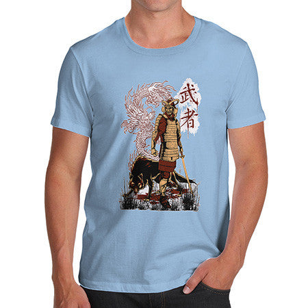 Men's Japanese Samurai Dragon Wolf T-Shirt