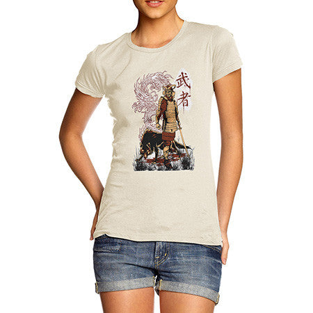 Women's Japanese Samurai Dragon Wolf T-Shirt