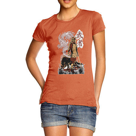 Women's Japanese Samurai Dragon Wolf T-Shirt