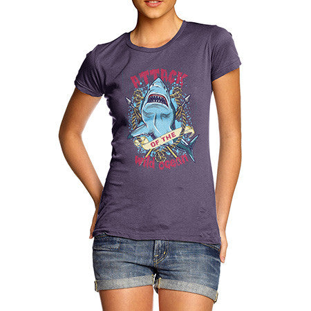 Women's Shark Attack On The Wild Ocean T-Shirt