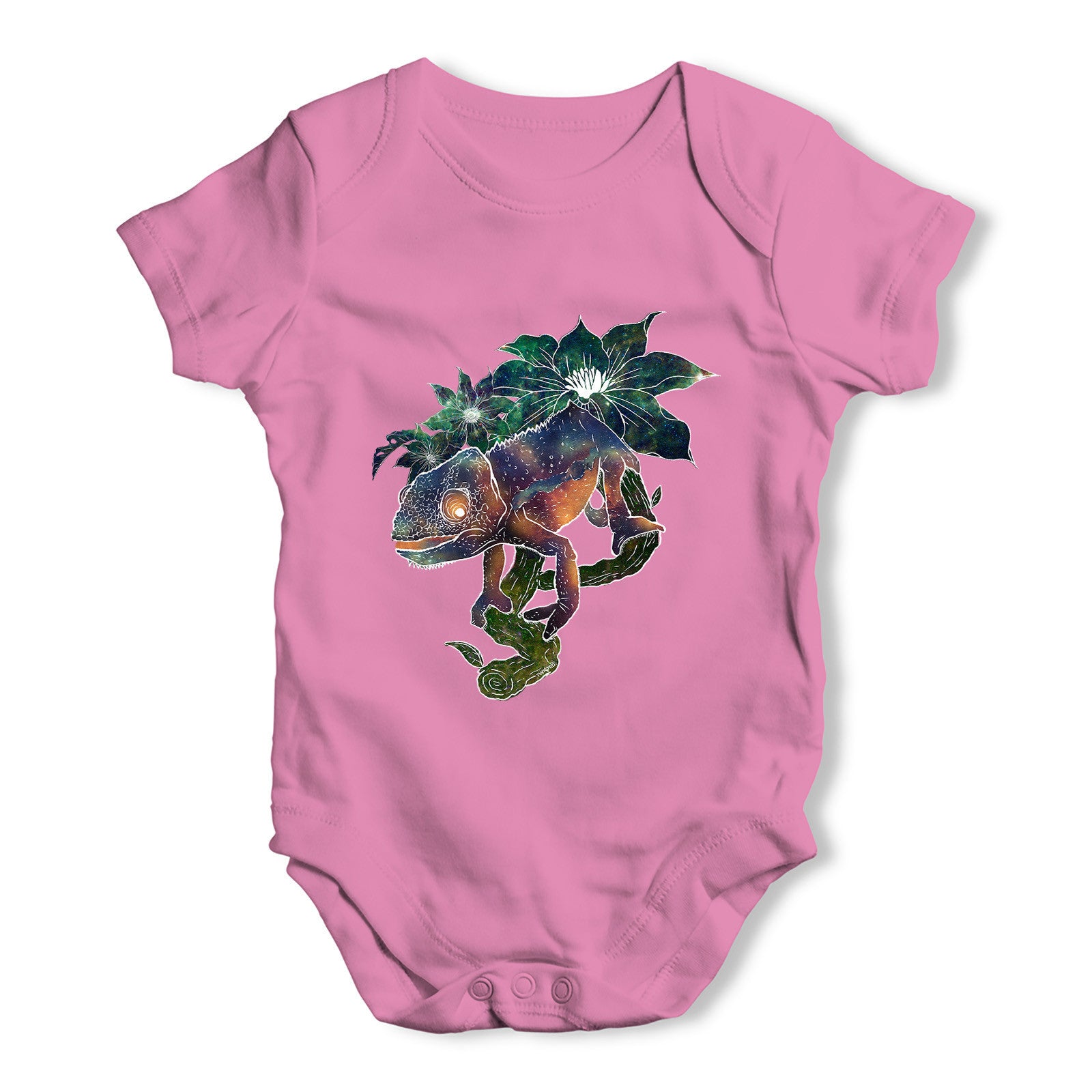 Rainbow Chameleon Lizard Baby Grow Bodysuit