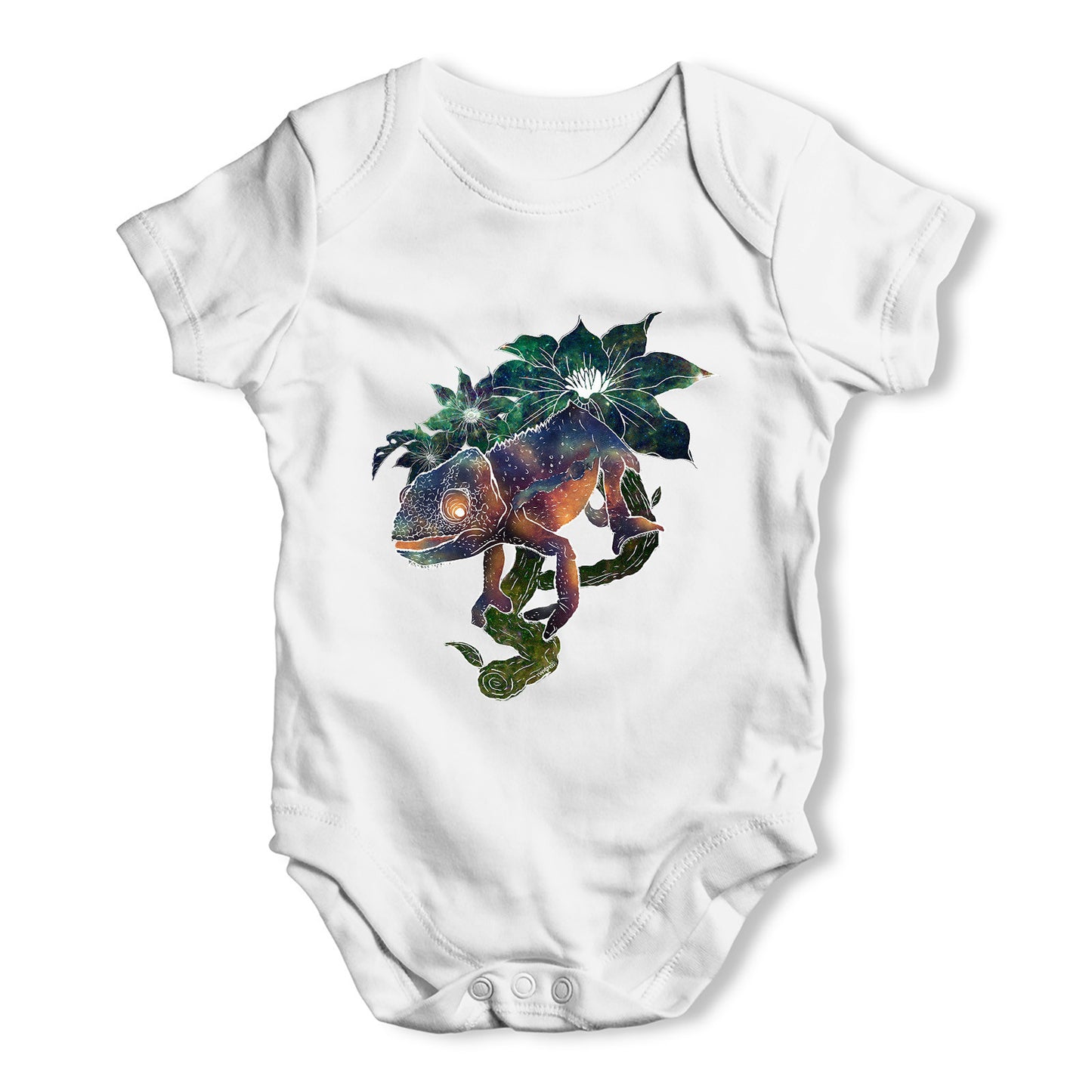 Rainbow Chameleon Lizard Baby Grow Bodysuit