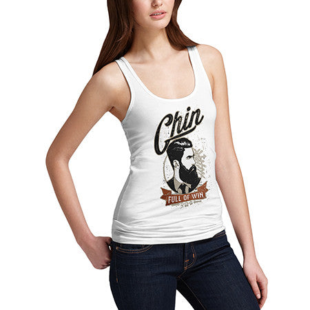 Women's Chin Full Of Win Beard Tank Top