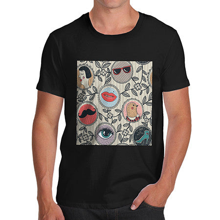 Men's Abstract Circle Pattern T-Shirt