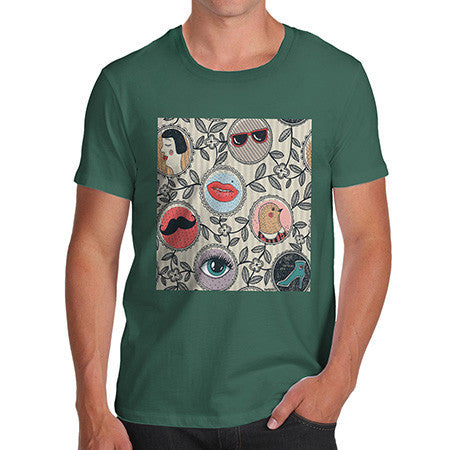 Men's Abstract Circle Pattern T-Shirt