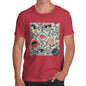 Men's Abstract Circle Pattern T-Shirt