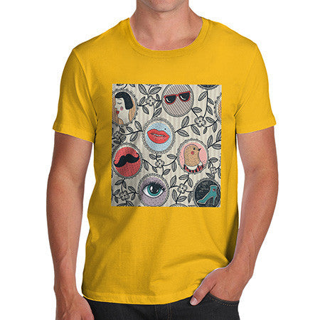 Men's Abstract Circle Pattern T-Shirt