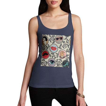 Women's Abstract Circle Pattern Tank Top