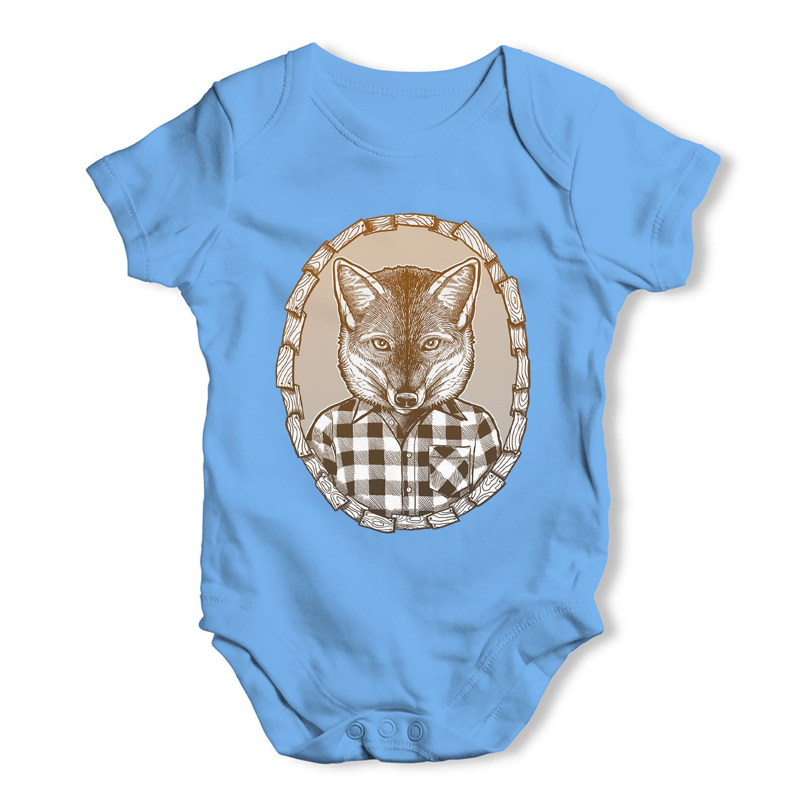 Fox In Flannel Baby Grow Bodysuit