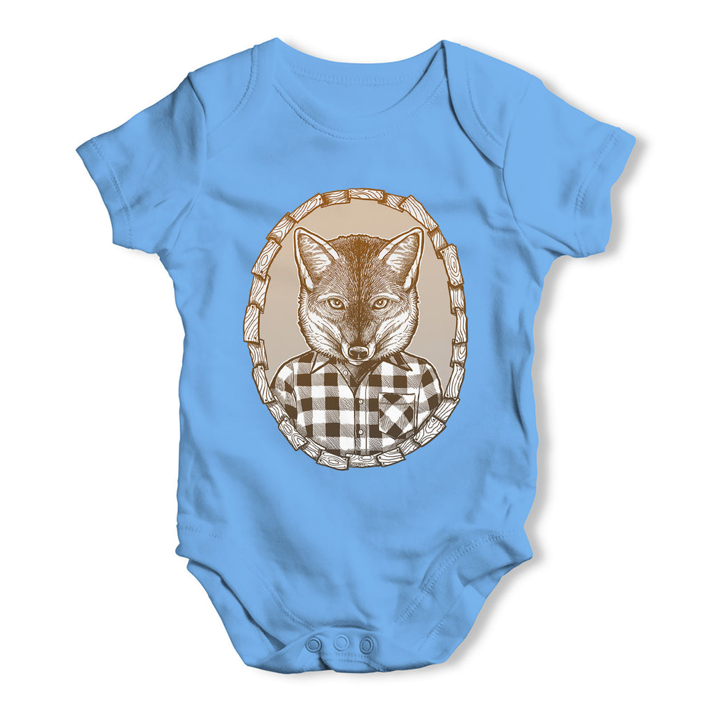 Fox In Flannel Baby Grow Bodysuit