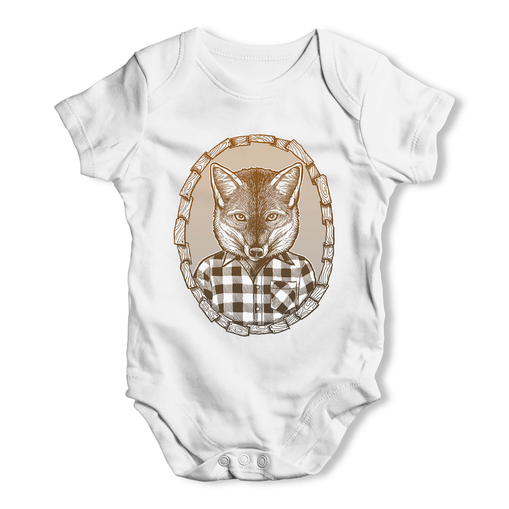 Fox In Flannel Baby Grow Bodysuit