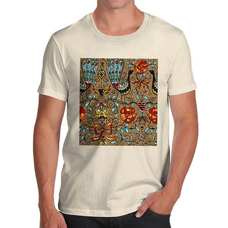 Men's Vintage Peacock Pattern T-Shirt