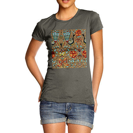 Women's Vintage Peacock Pattern T-Shirt