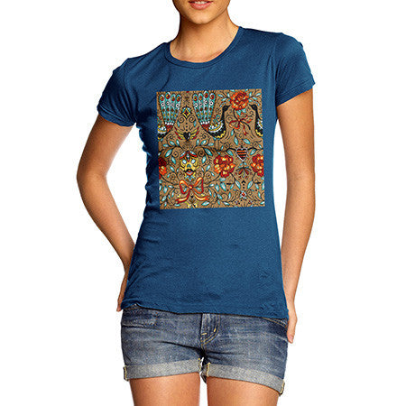 Women's Vintage Peacock Pattern T-Shirt